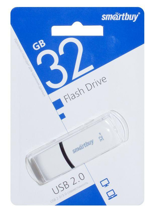 USB накопитель Smart Buy 32Gb Paean (белый)