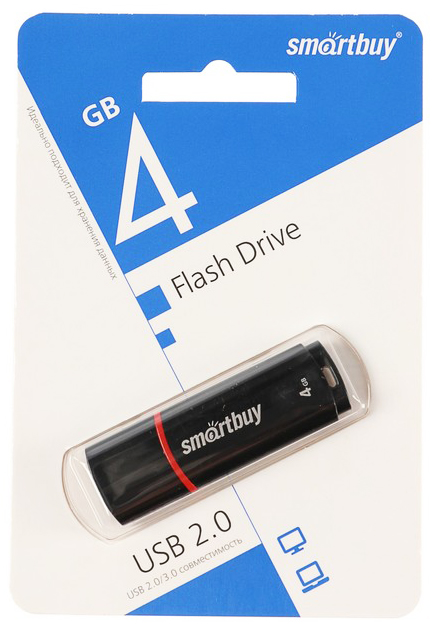 USB накопитель Smart Buy 4Gb Crown (черный)