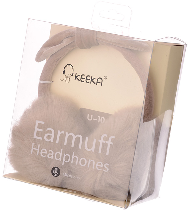 Наушники меховые Keeka U-10 (черно-белые)