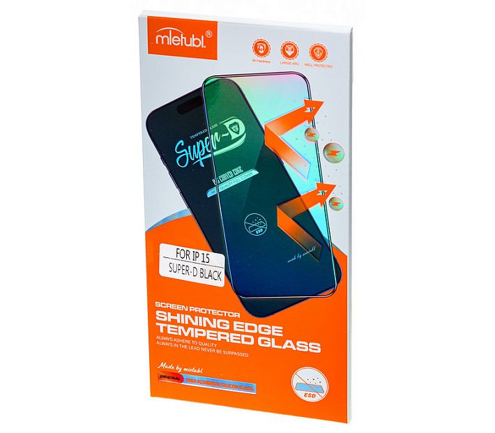 Защитное стекло "Mietubl" Premium Tempered Glass (iPhone 14 Pro.черный)