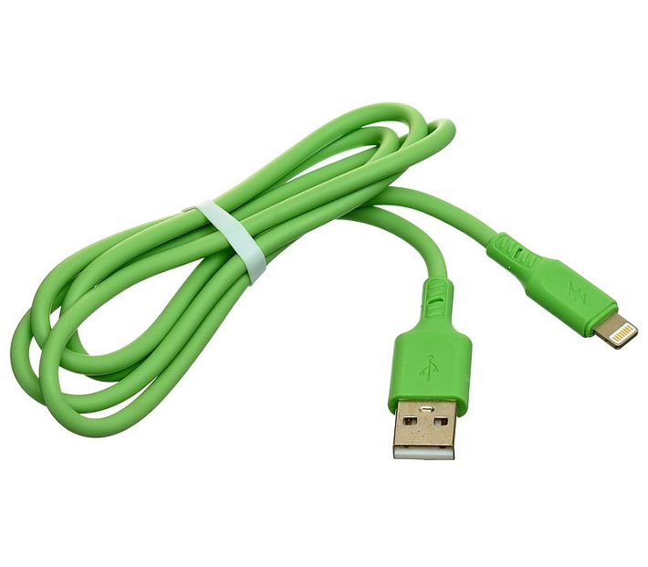Кабель USB SKYDOLPHIN S21L lightning 2.4A 1m (салатовый)