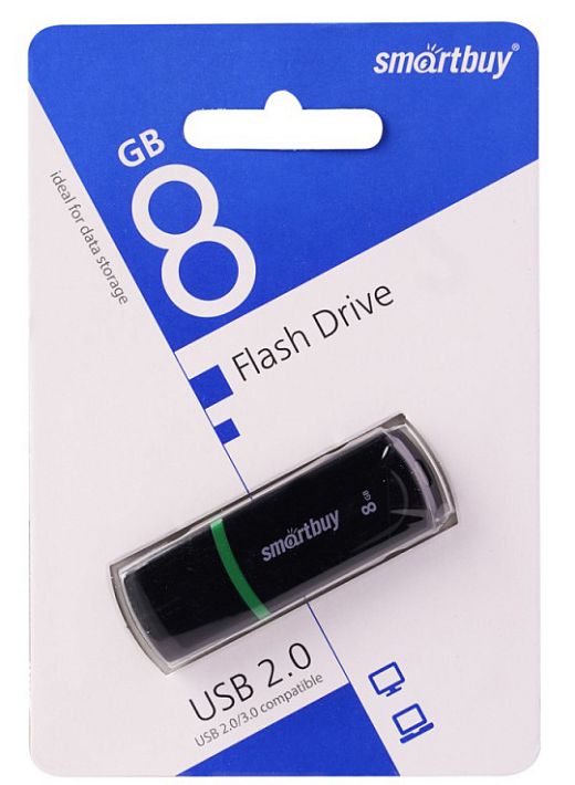USB накопитель Smart Buy 8Gb Paean  (черный)