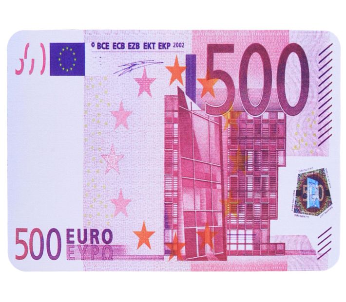 Коврик для мыши купюра "500 EURO" 28cm*20cm