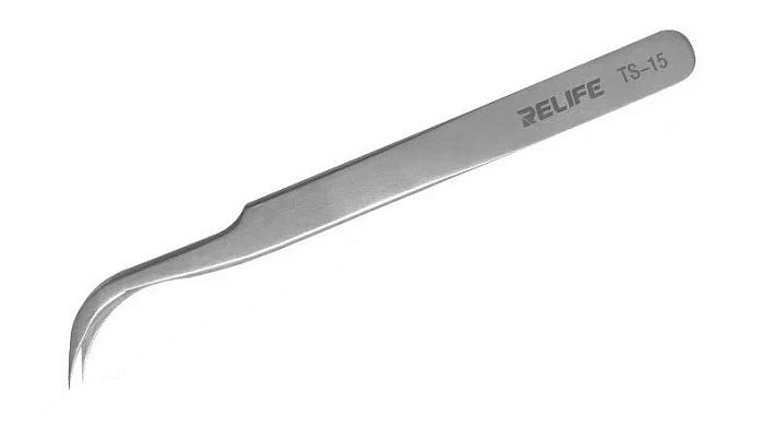 Пинцет изогнутый Relife TS-15 (острые концы)