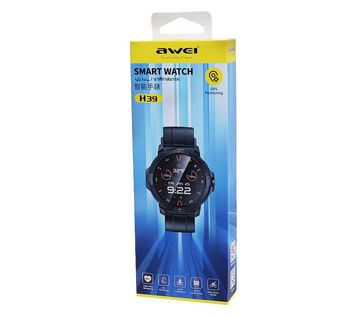 Смарт часы "Smart Watch" "Awei" H39 (35mm) (черный)