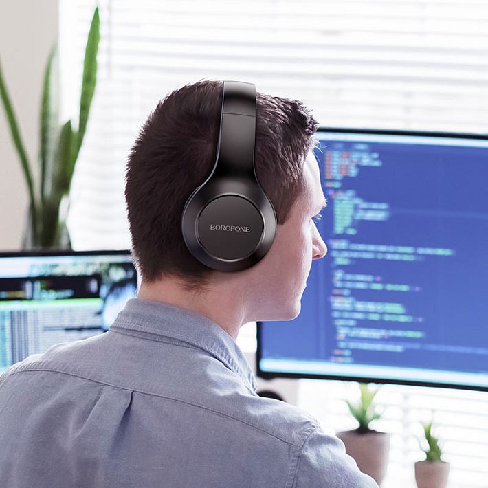 Bluetooth наушники BOROFONE BO12 Power (синий)