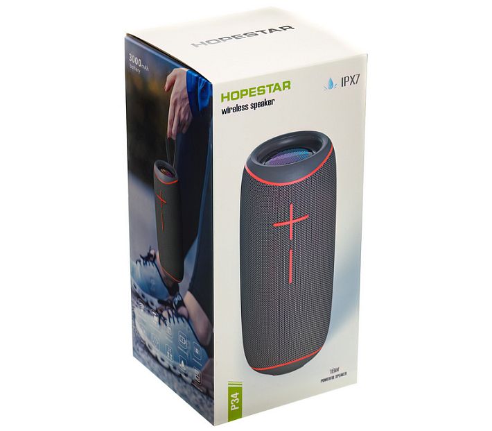 Bluetooth колонка HOPESTAR P34 TWS 1+1 16W (серый)